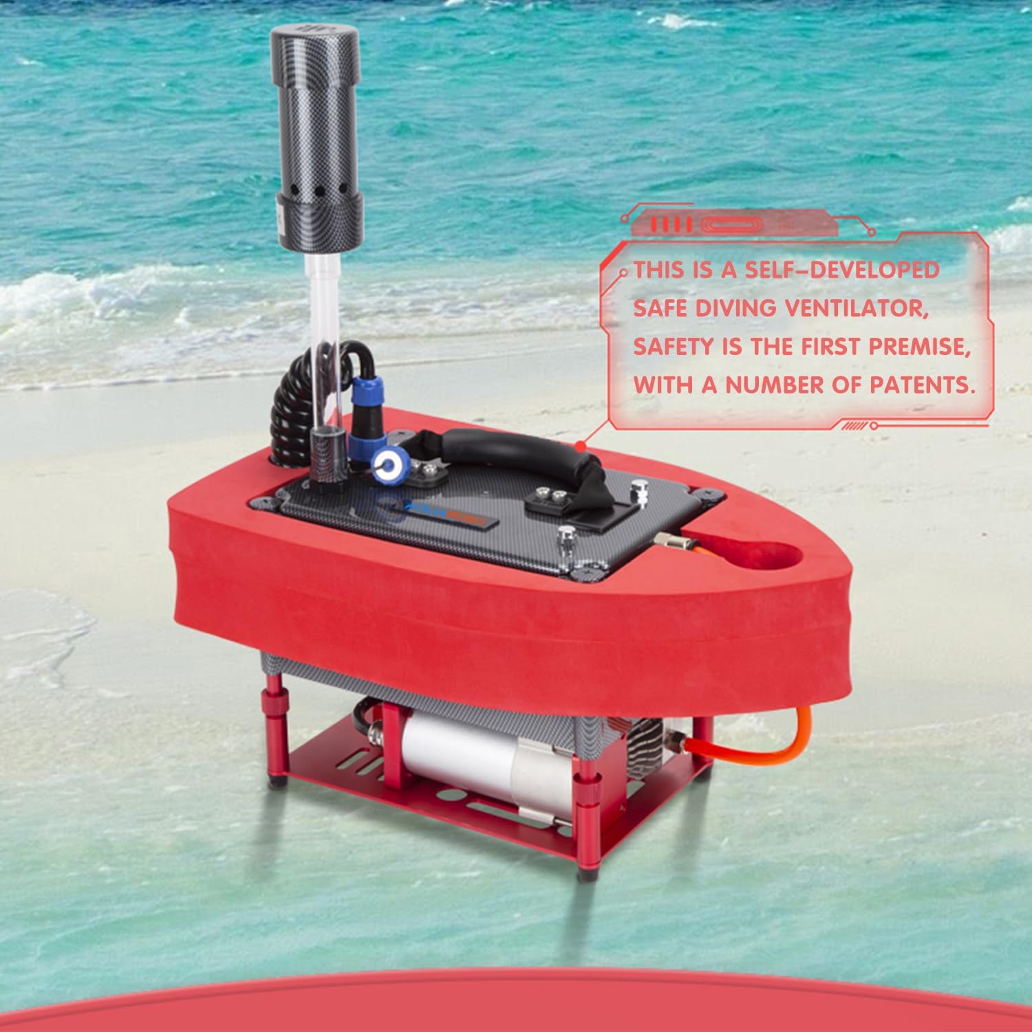 Certified diving ventilator